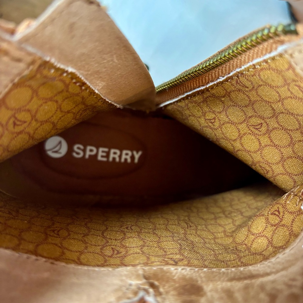 Sperry Seaport NWOT SZ 9.5 Heel Water‎ Resistant Lt Brown Leather Boot - Picture 4 of 8